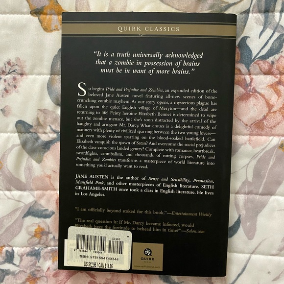 Pride and Prejudice and Zombies Paperback Novel - Picture 2 of 7